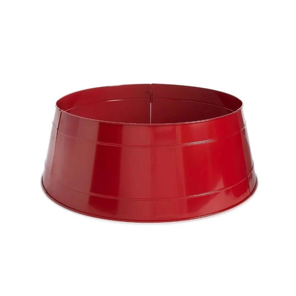 RR Holiday Lane Red Metal Tree Collar, 24 INC